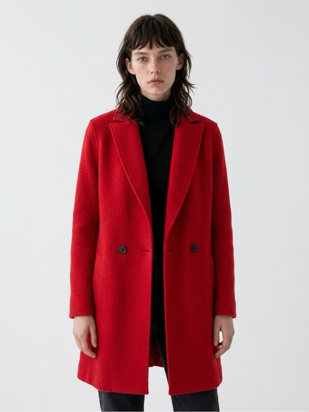J. Crew Red Double-Breasted Wool Pea Coat New-NOT size O
